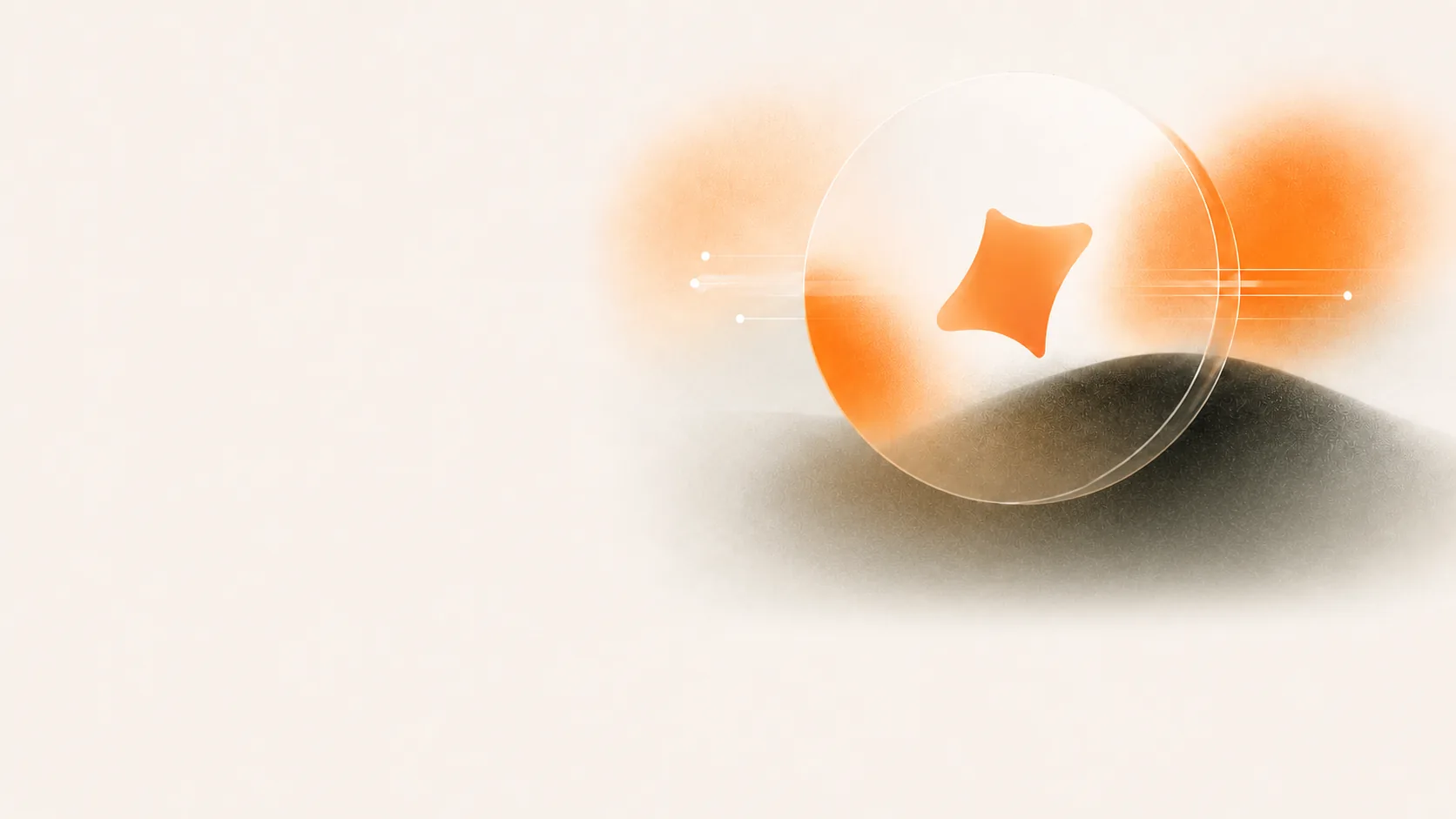 Abstract pricing backdrop with orange Autodisc orb.